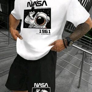 NASA Astronaut Graphic Tee and Shorts Set